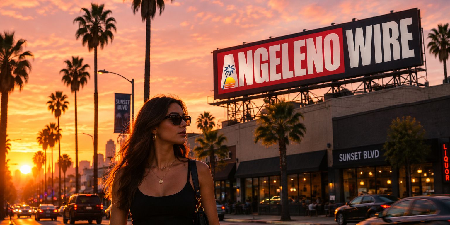 Golden hour on Sunset Boulevard