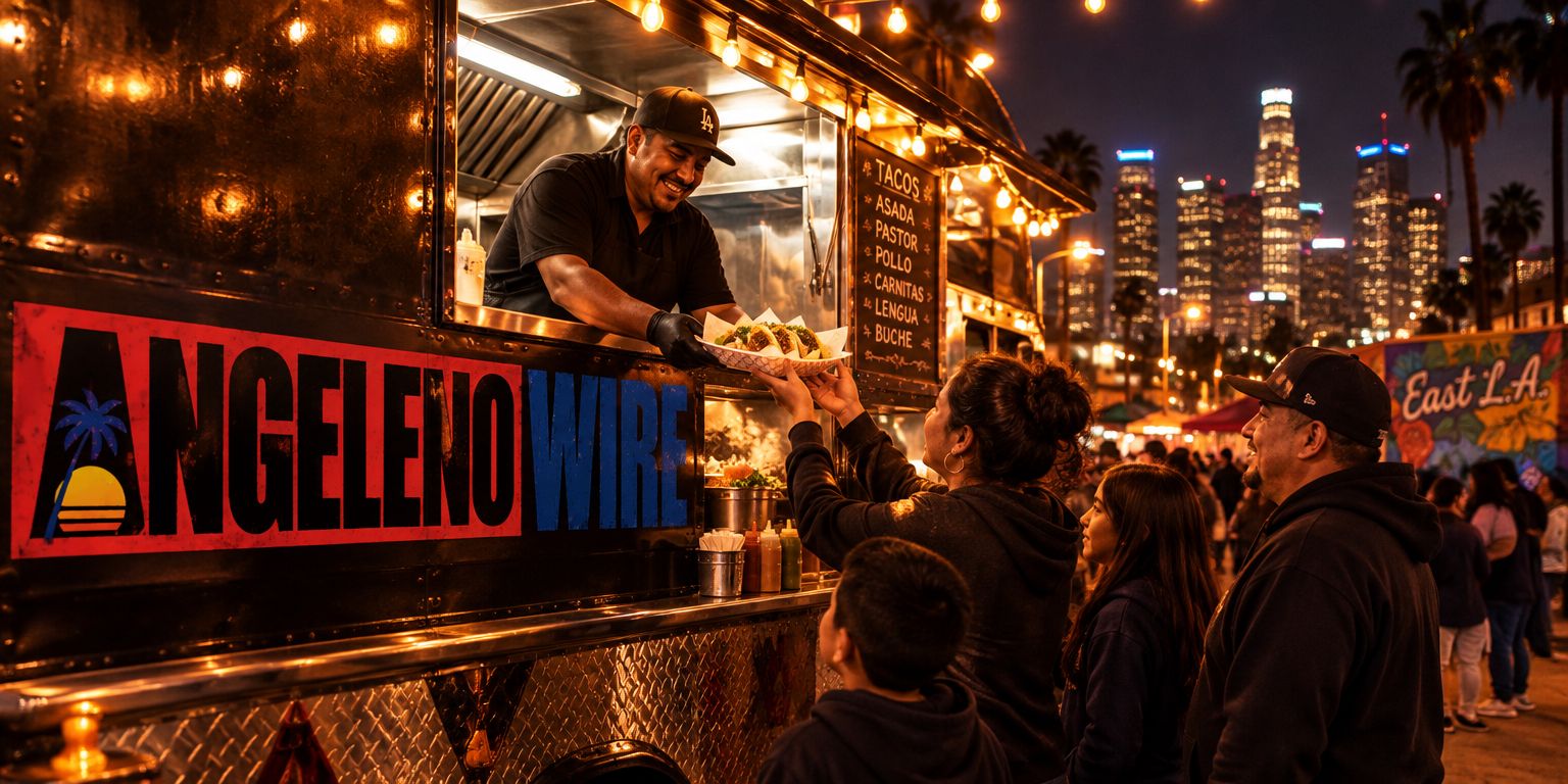 Taco truck night, East LA